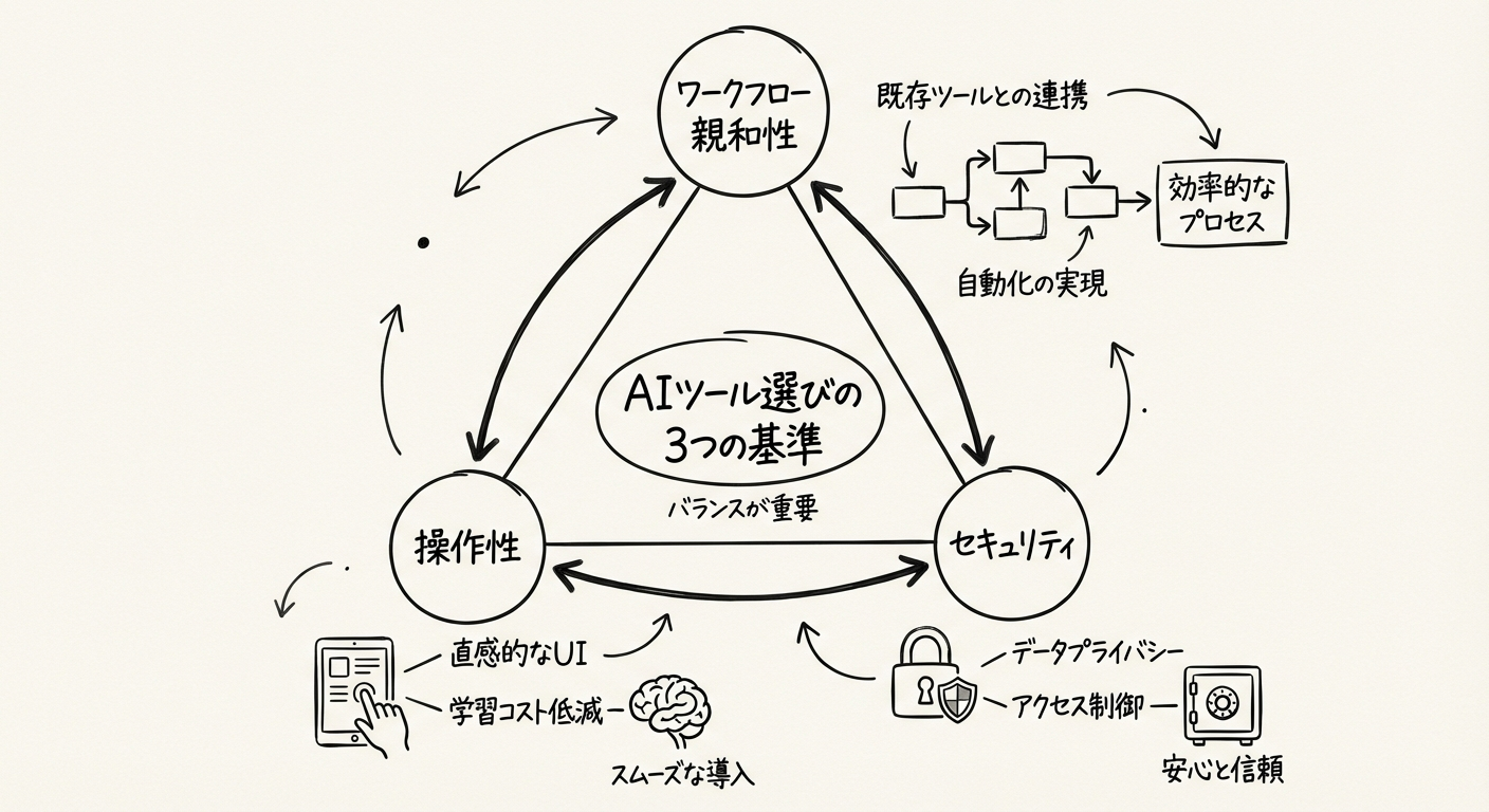 AIツール選びの3つの基準