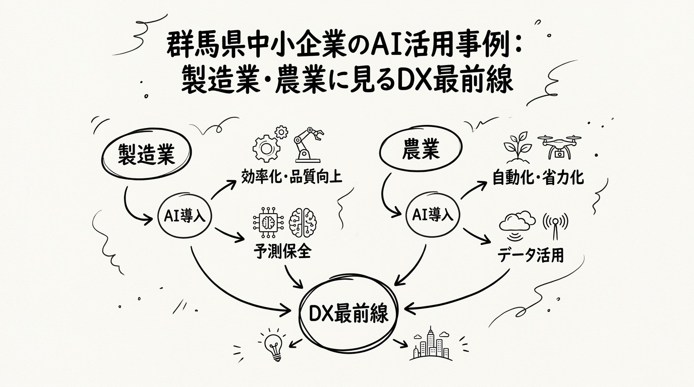 群馬県中小企業のAI活用事例:製造業・農業に見るDX最前線のイメージ