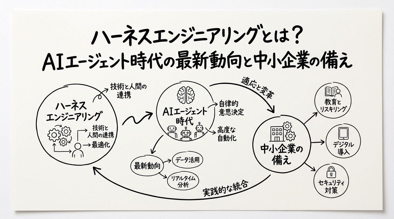 ハーネスエンジニアリングとは?AIエージェント時代の最新動向と中小企業の備えのイメージ