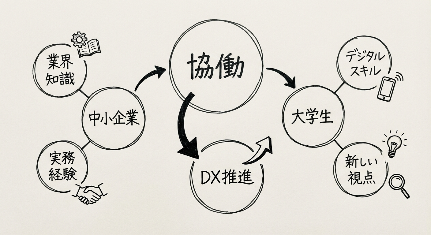 大学生と中小企業の協働モデル
